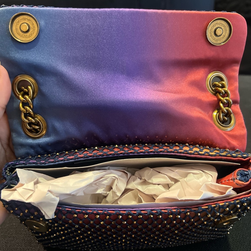 Kurt Geiger Mini Kensington Crystal Satin Bag - Picture 5 of 7